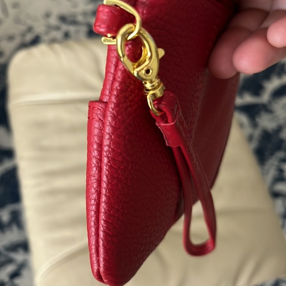 LODIS Genuine Red Leather Wristlet - Picture 6 of 10
